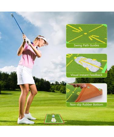 Golf Training Mat for Swing Detection  Path Visual Feedback Golf Swing Mat  Premium Golf Impact Mat  Path Feedback Golf Practice Mats  Advanced Golf Hitting Mat for Indoor/Outdoor - Buy Online on GoSupps.com