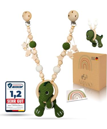 Ariaso Praise Chain - Dino Design Wooden & Cotton Crochet | Perfect Gift for Babies 0+ Months | Includes Gift Card - Buy Online on GoSupps.com
