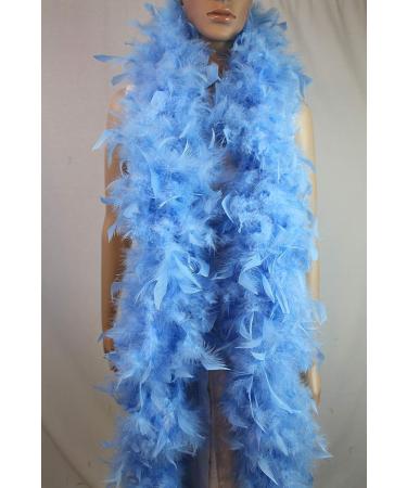 Baby Blue 2 Yard Long Chandelle Feather Boa - 100g, Various Colors - Perfect for Parties, Weddings, Costumes - Buy Online on GoSupps.com