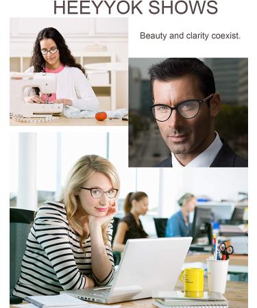 HEEYYOK Women Cateye Reading Glasses 4-Pack - 2.75 Strength - Comfort Spring Hinge - Mix Color - 4 Pack - Buy Online on GoSupps.com