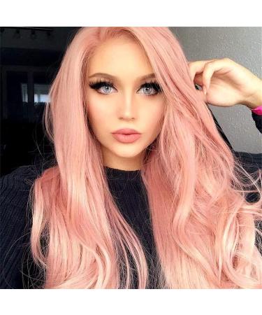 Buy Long Pink Curly Wigs for Women - Naturally Looking Full Wig with Ponytail for Daily Cosplay & Outdoor Use - Buy Online on GoSupps.com