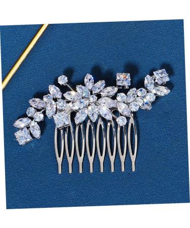 Ipetboom Hair Comb Bride Rhinestone Barrette Accessory Bridal Head Wedding - Buy Online on GoSupps.com