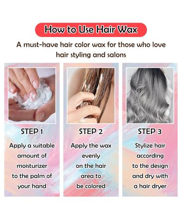6 Colors Temporary Hair Color Wax - Instant Hair Dye for Festivals Cosplay & Parties | Red Purple Brown White Black Gray - Buy Online on GoSupps.com
