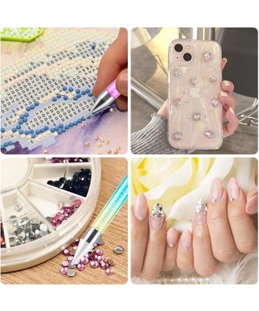 Bewudy 3 Pcs Nail Rhinestone Picker Dotting Pen Set - Dual-Ended Wax Pencil Tool for Nail Art DIY Decoration (White Pink Purple) - Buy Online on GoSupps.com