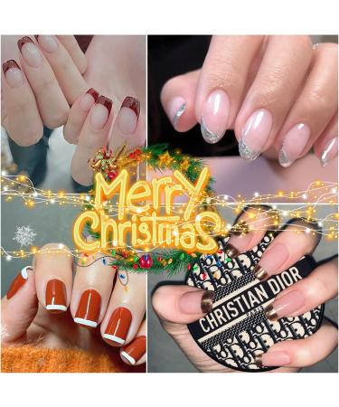 2000-Piece Self-Adhesive French Manicure Nail Art Stickers - DIY Decoration Stencil Tools with 3 White Half-Moon Designs - 45 Sheets - Buy Online on GoSupps.com