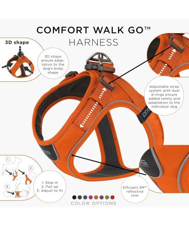 DOG Copenhagen Comfort Walk Go Harness - Orange Sun Size S | Best for Small Dogs - International Shipping - Buy Online on GoSupps.com