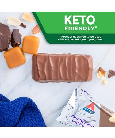 Atkins Endulge Caramel Nut Chew Bars - Keto Friendly, 10 Count Value Pack - Buy Online on GoSupps.com