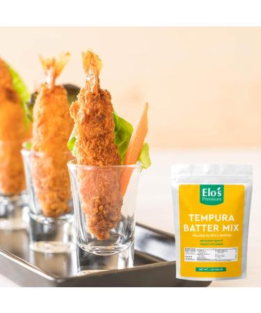 Elo s Premium Tempura Batter Mix (1lb/454g) | Proudly Made in Canada |Japanese Shrimp Batter Fish Fry Seasoned Coating for Seafood and Vegetables | Authentic Asian Fluffy Flour| No MSG and Added Colour - Buy Online on GoSupps.com