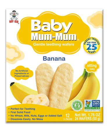 Hot Kid Baby Mum-Mum Banana Rice Rusks - 24 Count, 50g | Healthy Snack for Infants - Buy Online on GoSupps.com