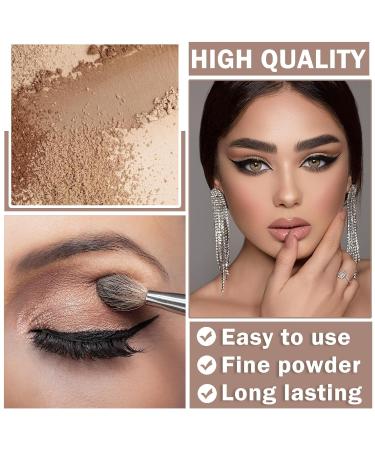 CAHIUYOA 2PCS Naked Matte Eyeshadow Palette - Neutral Nude & Smoky Eye Makeup Kit | Professional Natural Pigment Eyeshadows - Buy Online on GoSupps.com