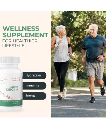 Nora Ross Super Detox 14 Liver Support Supplement - Herbal Blend for Men, Women & Seniors - 60 Capsules - Buy Online on GoSupps.com