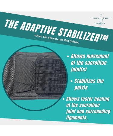 SI Belt for Sciatica Pain Relief | Sacroiliac Belt for Men & Women | Adjustable Hip Brace | Lower Back Pain Support | Fits XS to Plus Size (XXL 58-64) - Black - Buy Online on GoSupps.com
