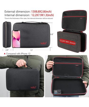 HSU Large Carrying Case for GoPro Hero 11-2 & Accessories - Red | Customizable Interior, Carry Handle & Carabiner Loop - Buy Online on GoSupps.com