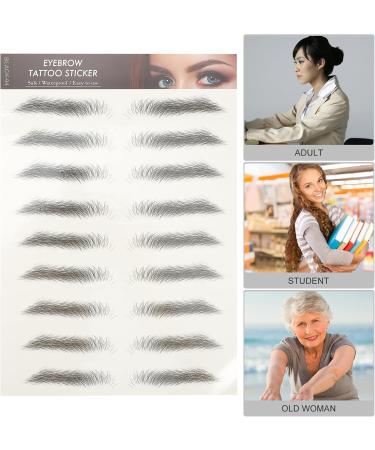 SOLUSTRE SOLUSTRE 12 Sheets Eyebrow Tattoo Stickers Waterproof Eyebrow Transfers Exfoliating Stickers for Women and Girls - Buy Online on GoSupps.com