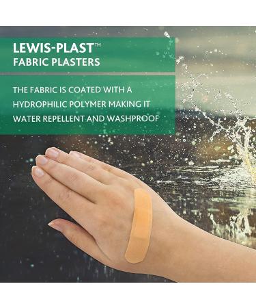 Box of 100 Lewis-Plast Premium Assorted Breathable Washproof Plasters - Medical Grade Waterproof Plaster for Fast Wound Healing - Buy Online on GoSupps.com