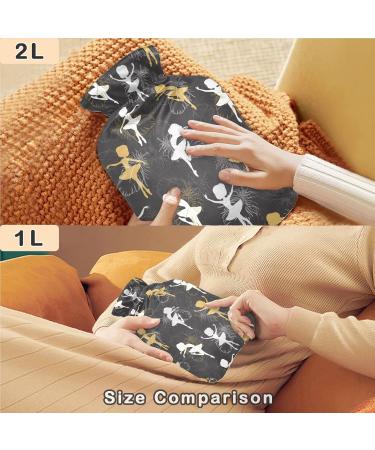 Buy Naanle Springs Ballet Dancer 2L Hot Water Bottle Clear Bottle with Cover for Pain Relief & Warmth | Ideal for Bed Hands & Feet - Buy Online on GoSupps.com