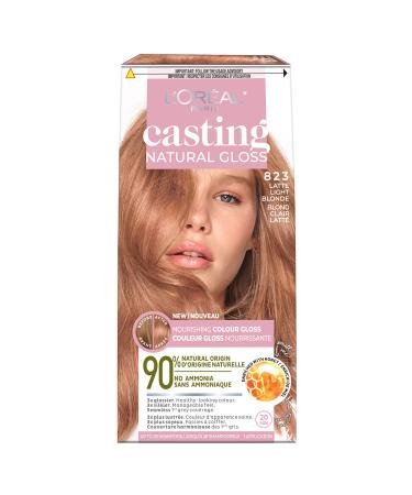 L Or al Paris Casting Natural Gloss Hair Color 823 Latte Light Blonde High Shine Hair Gloss Hair Dye 1 EA