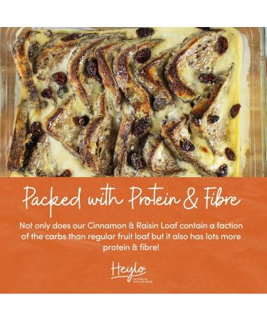 Heylo Low-Carb Cinnamon & Raisin Bread 2 pack (900g) | A Keto Game Changer | Keto Bread Loaf for Sandwiches Toast or Delicious Keto Snacks | Keto Low Carb Bread | Keto Food - Buy Online on GoSupps.com