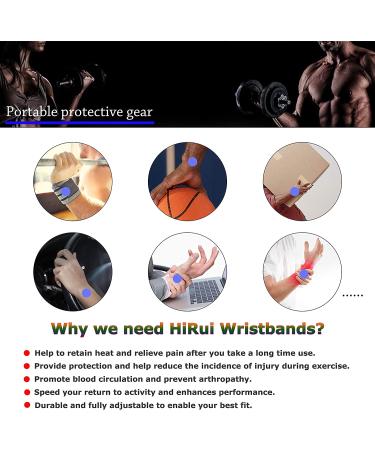 HiRui 2-Pack Wrist Compression Strap & Brace for Fitness Support - Buy Online on GoSupps.com