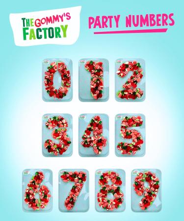  Gommy s Factory Gommy's Factory Party Number 6. Number-shaped gummy candy birthday cake. 500g of sweets - Buy Online on GoSupps.com