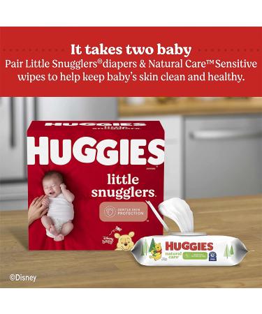 Huggies Natural Care Sensitive Baby Wipes | Unscented & Hypoallergenic | 12 Flip-Top Packs (768 Wipes) - Buy Online on GoSupps.com