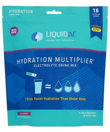 Liquid IV, Hydration Multiplier Acai Berry 16 Count, 256 Gram