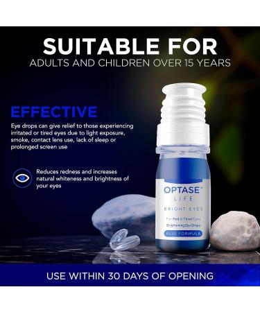 Optase Life Bright Eyes - Brightening Eye Drops for Irritated, Red, and Tired Eyes - Buy Online on GoSupps.com