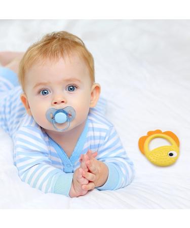 Golden Fish Baby Teething Toy - Food Grade Silicone Teether Ring for Babies 0-12 Months | Soft-Textured Infant Toy for Teething Relief & Brain Development - Buy Online on GoSupps.com