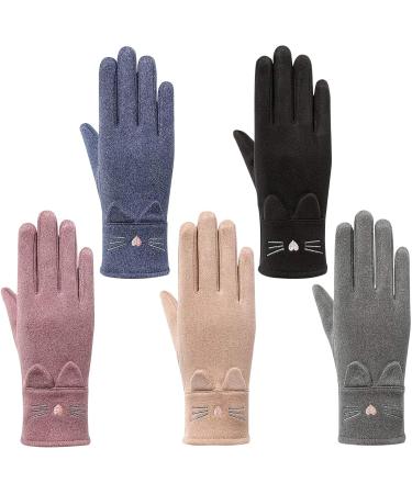S5E5X Waterproof Men Ski Gloves | Cute Cat Ear Design | Windproof & Warm Winter Gloves for Skiing, Snowboarding & Cold Weather Activities - Buy Online on GoSupps.com