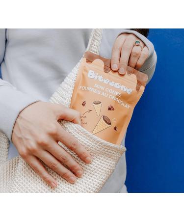 BITECONE - Milk Chocolate | Fine Ice Cream Cone | Filled Mini Cones | Pack of 5 Bags | 100% French Brand | Made in Brittany | Snacks with Sustainable Cocoa Palm Oil Free | 500g - Buy Online on GoSupps.com