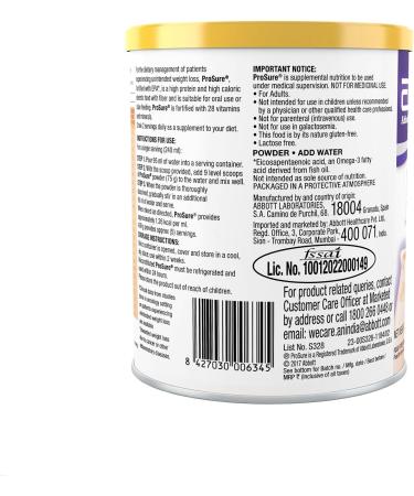 Buy Abbott Prosure Nutrition Drink 400g (Orange) - Weight Gain Supplement for Cachexia Lean Mass Anorexia - International Shipping Available - Buy Online on GoSupps.com