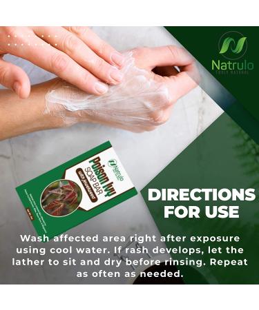 Natrulo Poison Ivy Soap Bar - All Natural Treatment for Poison Ivy, Oak & Sumac - Anti-Itch Cleanser Bar - Soothes Rashes - 4 oz Bar Made in USA - Buy Online on GoSupps.com