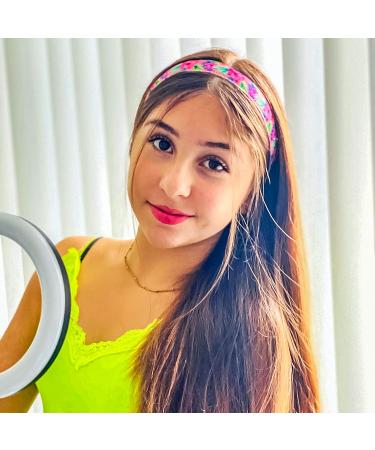 FROG SAC 6-Piece Floral Headbands for Girls - Adjustable Non-Slip Elastic Hair Bands - VSCO Girl Birthday Accessories - Buy Online on GoSupps.com