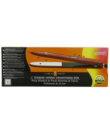 Gold N Hot Titanium Tapered Straightening Iron - 1 Inch Professional Hair Styling Tool for All Hair Types - International Shipping Available - Buy Online on GoSupps.com