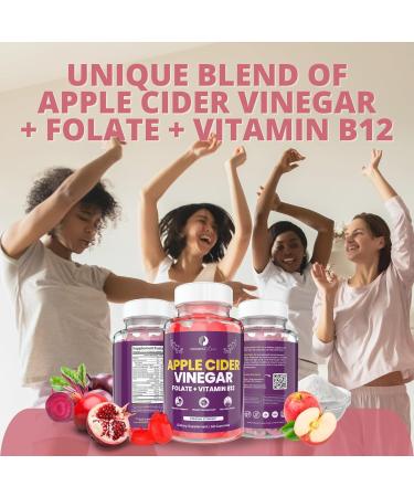 Mommyz Love Apple Cider Vinegar Gummies - Weight Management & Healthy Digestion for New Moms 60 Count with Folate & Vitamin B12 - Buy Online on GoSupps.com