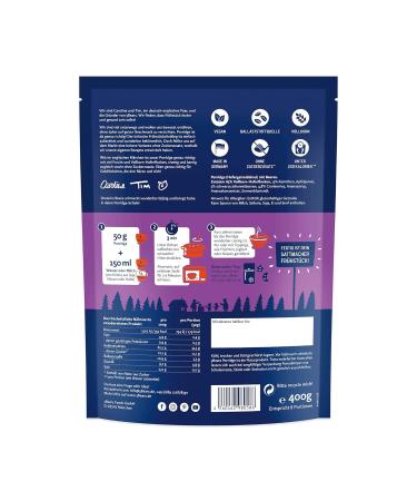 3Bears Three Berry Porridge - Healthy Sugar-Free Oatmeal (4 x 400g) | Delicious Vegan Overnight Oats - Buy Online on GoSupps.com