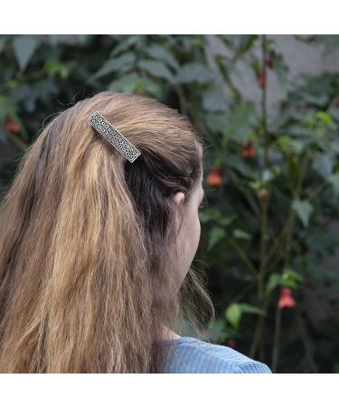 Hand Crafted Small Celtic Hair Clip - Made in the USA | 60mm Metal Barrette by Oberon Design - Buy Online on GoSupps.com