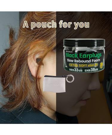 Black Soft Foam Ear Plugs - Noise Canceling Ear Protection for Concerts, Shooting Ranges, and Travel - NRR 33Db - 20 Pairs - Buy Online on GoSupps.com