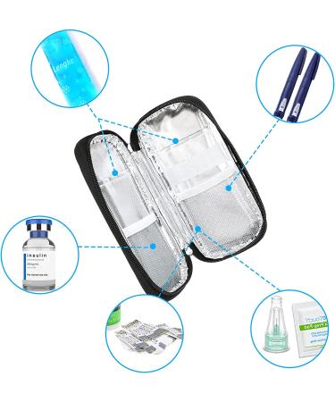 YOUSHARES Insulin Cooler Travel Case - Diabetic Organizer with 2 TSA Approved Ice Pack - Flower Pattern - Buy Online on GoSupps.com