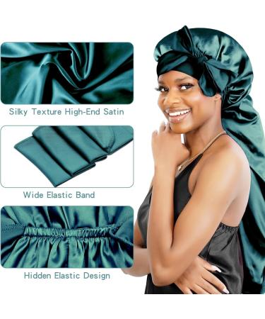 Bonnet Queen Satin Silk Sleeping Cap Adjustable Ladies Night Hair Care Curler for Curly Long Hair | Mr. Motorship - Buy Online on GoSupps.com