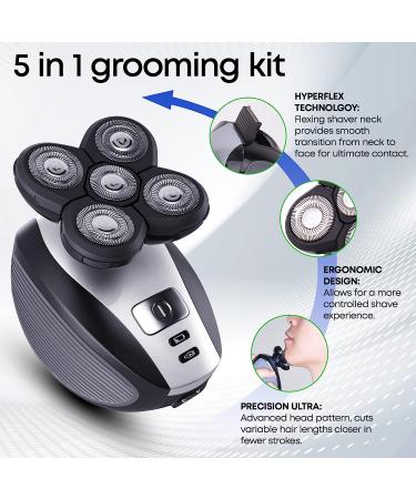 Bald Head Electric Shavers for Men - Cordless, Rechargeable, Waterproof Grooming Kit - Buy Online on GoSupps.com