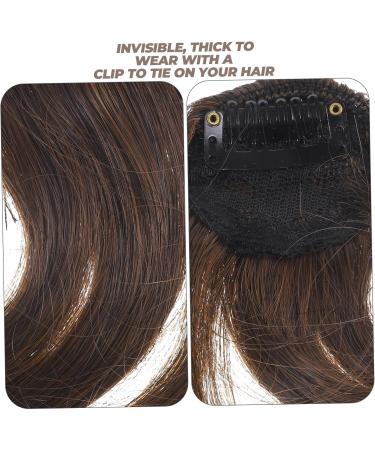 FRCOLOR 1pc Air Bangs Human Hair Clip on Fringe Bangs Clip on Bangs Dark Brown Clip in Fringe Clip-in Hair Extension Fake Fringe Bang Woman Wig Woman Clip Hair Fringe Cute Hair Extensions - Buy Online on GoSupps.com