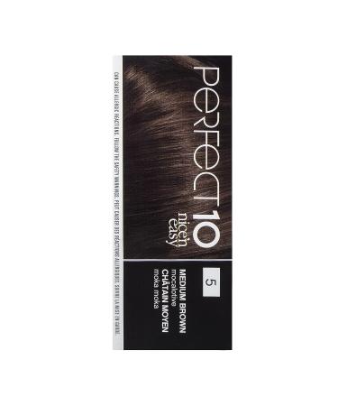 Clairol Nice'n Easy Perfect 10 Permanent Hair Dye in 5 Medium Brown - Pack of 1 - Buy Online on GoSupps.com
