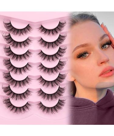 Wispy Fairy Lashes Fluffy False Eyelashes D Curl Natural Lashes that Look like Extensions Natural Faux Mink Lashes Pack by TOOCHUNAG