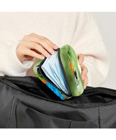Women's Parrot Pattern Portable Period Kit - Bonds Storage Pockets Holder for Feminine Products - Buy Online on GoSupps.com