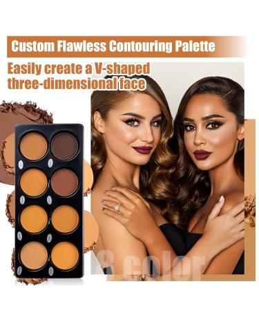 Beteligir 8-Color Powder Contour Palette | Cosmetics Contouring & Highlighting Kit for Flawless Makeup - Buy Online on GoSupps.com