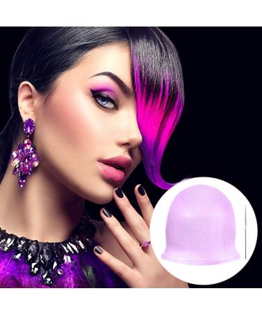 Silicone Highlight Cap - Reusable Salon Hair Coloring Dye Cap for Women/Girls (Purple) - Buy Online on GoSupps.com