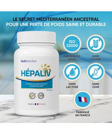 HepaLiv by Nutrisolution | Liver Health & Weight Loss Supports | Powerful Fat Burner | With Saffron Rosemary Kola Nuts | Made in France - Buy Online on GoSupps.com