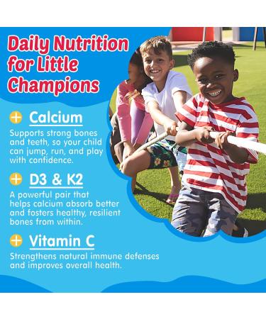 Kids Methylated Multivitamin Gummies with Calcium Probiotics + Omega 3 Gummies with Vitamin D3 & K2 C DHA - Buy Online on GoSupps.com