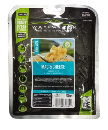 Wayfayrer Mac & Cheese 300g Ready to Eat Hot or Cold Meal Pouch Recommended for Duke of Edinburgh's Award Expeditions Camping & Hiking